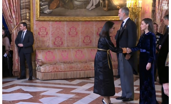 Participation à la réception du Nouvel An organisée par la Maison royale espagnole
